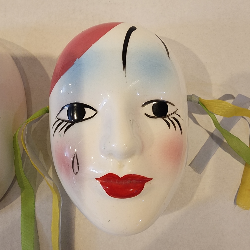 Colorful Ceramic Mask with Ribbons - Picture 5 of 10